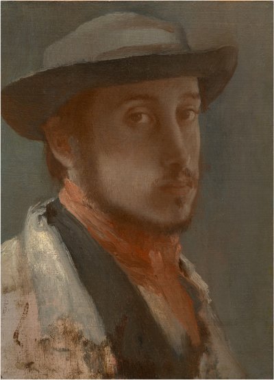 Selvportrett, ca. 1858 av Edgar Degas