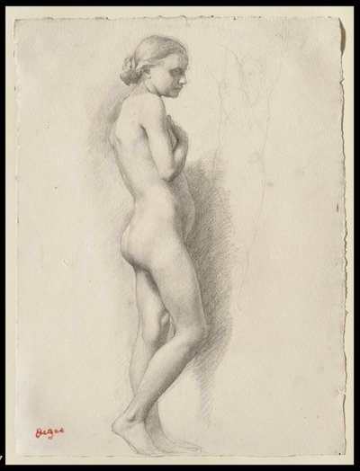 Stående naken, ca. 1860-65 av Edgar Degas