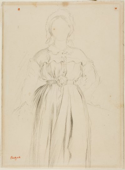 Studie for et portrett av Marguérite de Gas av Edgar Degas