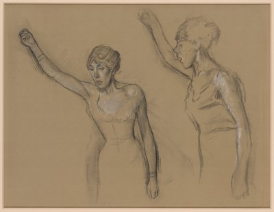 Studie av en sanger av Edgar Degas