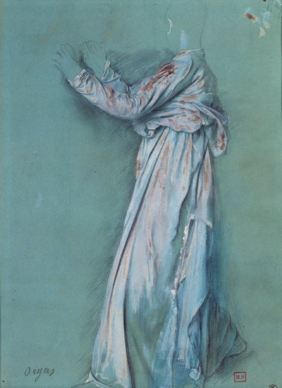 Studie av en kvinnedrape for “Semiramis”” (ca. 1860 - 62). Tegning av Edgar Degas (1834-1917) av Edgar Degas