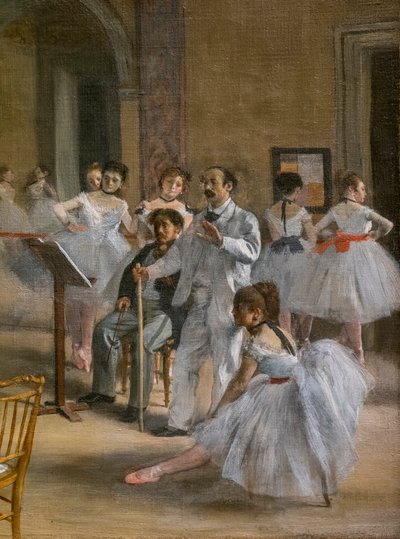The Dance Lecon (detalj). 1872. Olje på lerret. av Edgar Degas