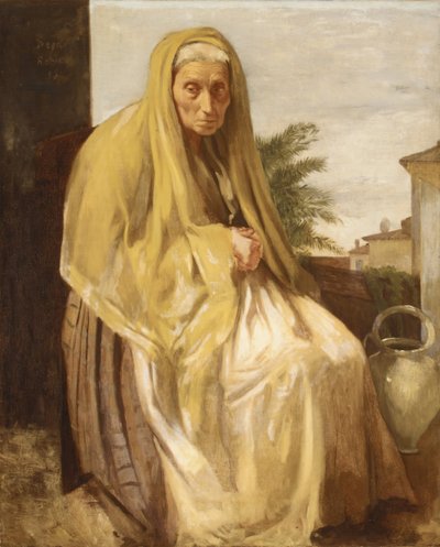 Den gamle italienske kvinnen, 1857. av Edgar Degas