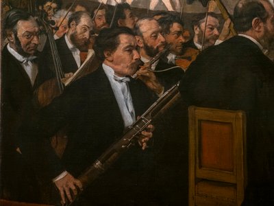 Operaorkesteret (detalj). 1870. Olje på lerret. av Edgar Degas