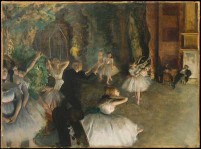 Ballettprøven på scenen av Edgar Degas