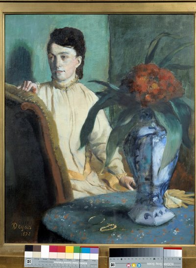 Kvinnen har Potiche-maleriet av Edgar Degas (1834-1917) av Edgar Degas
