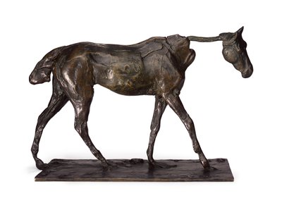 Fullblodshest, Turgåing; Fullblods hest som går av Edgar Degas