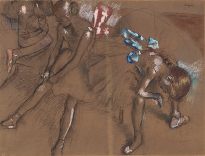 Tre dansere hviler, ca. 1880 av Edgar Degas