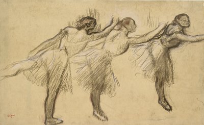 Tre studier av en ballerina, slutten av 1800-tallet av Edgar Degas