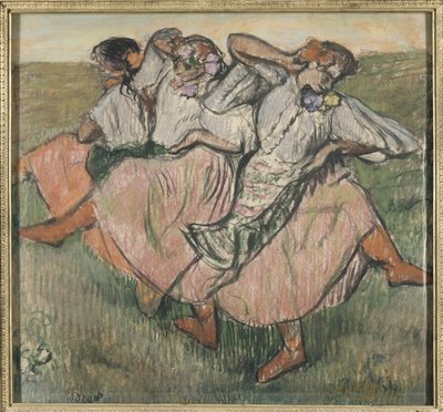 Trois danseuses russes - Three Russian Dancers, av Degas, Edgar (1834-1917). Pastell på papir, slutten av 1890-tallet. Mål: 62x67 cm. Nationalmuseum Stockholm av Edgar Degas