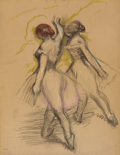 To dansere; To dansende jenter, ca. 1889 av Edgar Degas