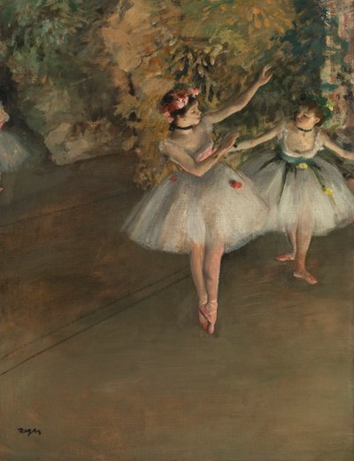 To dansere på en scene, 1874. av Edgar Degas