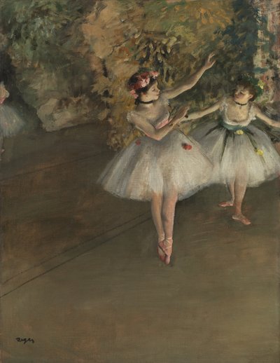 To dansere på en scene, ca. 1874 av Edgar Degas