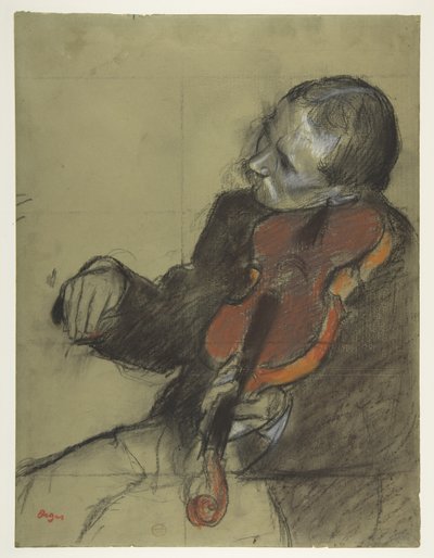 Fiolinist, studie til «Dansetimen» av Edgar Degas