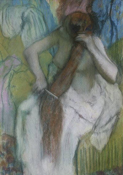 Kvinne som gre håret av Edgar Degas