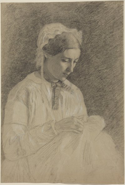 Broderende kvinne av Edgar Degas