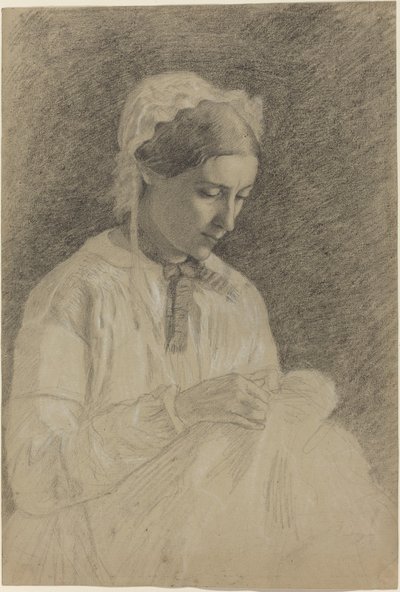 Kvinnebrodering, 18551860. av Edgar Degas