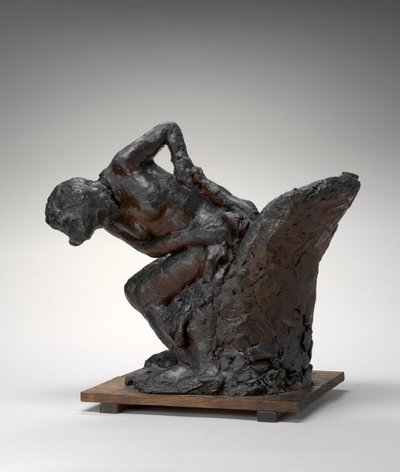 Kvinne sitter, tørker av venstre hofte av Edgar Degas
