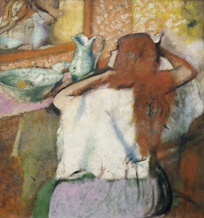 Kvinne på toalettet hennes av Edgar Degas
