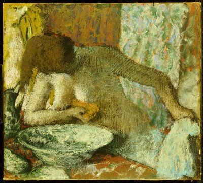 Kvinne på toalettet hennes, ca. 1897 av Edgar Degas