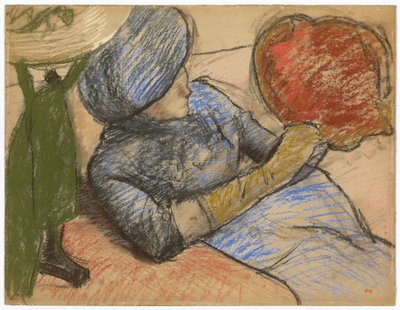 Kvinne med hatt i hånden, ca. 1885 av Edgar Degas