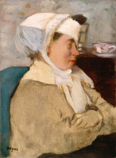 Kvinne med bandasje, ca. 1872 av Edgar Degas