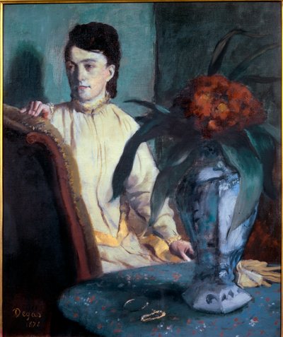 Kvinne med en kinesisk vase av Edgar Degas