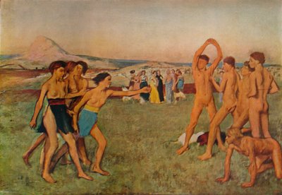 Young Spartans Exercising, c1860, 1932 av Edgar Degas