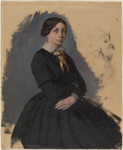 Ung kvinne i svart av Edgar Degas