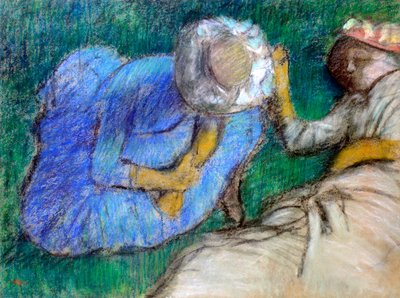 Unge kvinner hviler, sent på 1800-tallet – begynnelsen av det 20. århundre av Edgar Degas