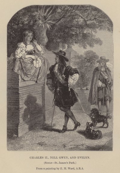 Charles II, Nell Gwyn og Evelyn, St James