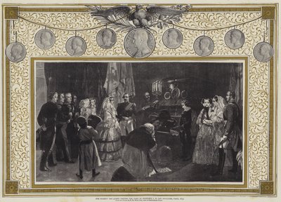Hennes Majestet Dronningen besøker graven til Napoleon I i Invalides, Paris av Edgar Melville (after) Ward