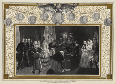 Hennes Majestet Dronningen besøker graven til Napoleon I i Invalides, Paris, 1855 av Edgar Melville Ward