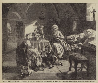 Louis XVI og Marie Antoinette i tempelet av Edgar Melville Ward
