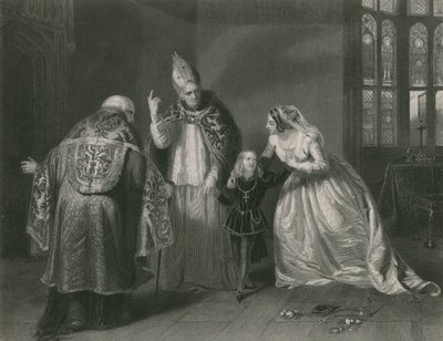 Dronning Elizabeth og hertugen av York, kong Richard III av Edgar Melville Ward