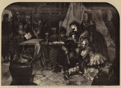 Den siste avskjeden mellom Marie Antoinette og hennes sønn av Edgar Melville Ward