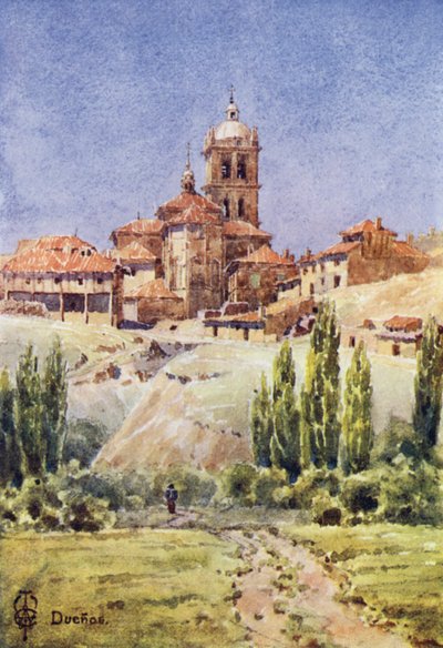 Nord-Spania: Duenas (farge litho) av Edgar T. A. Wigram