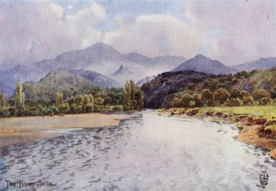Nord-Spania: Sella-dalen, under Arriondas (farge litho) av Edgar T. A. Wigram