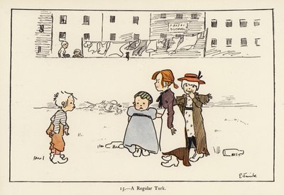 En vanlig tyrker (farge litho) av Edith Farmiloe