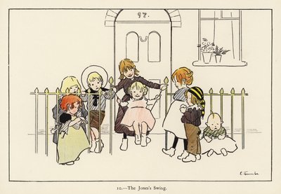 The Jones's Swing (litho i farge) av Edith Farmiloe