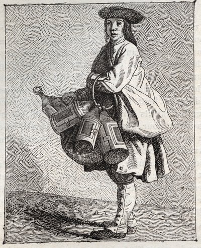 Le marchand de lanternes - Pepetit metier de Paris (Études prises dans le bas Peuple, ou les Cris de Paris) - engraving by Edme Bouchardon (1698-1762) av Edmé Bouchardon