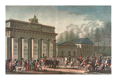 Franskmennenes inntog i Berlin, 27. oktober 1806, c1850 av Edme Bovinet