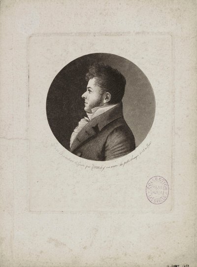 Portrett av Marie-Henri Beyle, dit Stendhal 1783-1842. av Edme Quenedey