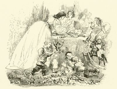 Scener av parisisk liv: barnas nyttårsdag (gravering) av Edmond (after) Morin