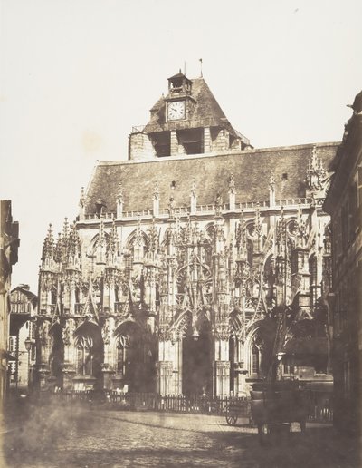 Louviers katedral, generell utsikt, 1852-54. av Edmond Bacot