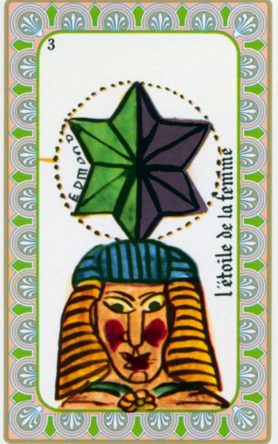 tarot av magus Belline tegnet av Edmond Billaudot c. 1845 og gitt til klarsynte Belline for ny utgivelse: kort av kvinnens stjerne av Edmond Billaudot