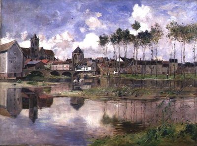 Moret-sur-Loing (olje på lerret) av Edmond Charles Yon
