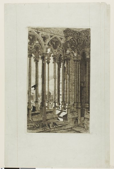 Galleriet i Notre-Dame, Paris av Edmond Gosselin