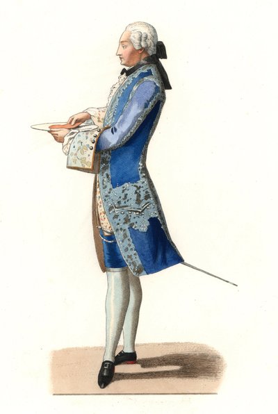 Charles Rosalie de Rohan Chabot (1740-1813), greve av Jarnac, etter et maleri fra 1777 av Olivier - Litografi fra en illustrasjon av Edmond Lechevallier-Chevignard (1825-1902), fra "Costumes historiques des 16e av Edmond Lechevallier Chevignard