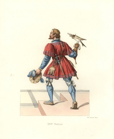 Falconer til Francis I av Edmond Lechevallier Chevignard